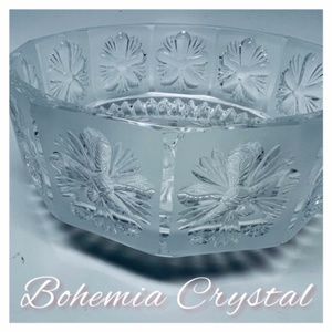 CZECH BOHEMIA CRYSTAL GLASS CANDY BOWL